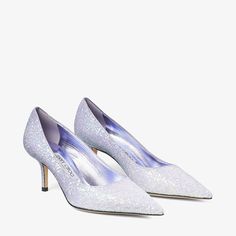 LOVE 65| Lilac Dégradé Coarse Glitter Fabric Pumps | New Collection | JIMMY CHOO