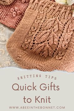 If you're running out of time to finish your handmade gifts, these four quick gift knits will help get you over the finish line.