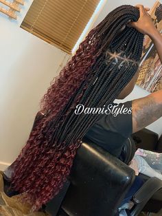 32 Inch Box Braids, Box Braids Curly Ends, Box Braids Curly, Braids Curly Ends, Box Braids With Curly Ends, Braids With Curly Ends, Lemonade Braids Hairstyles