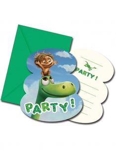 the good dinosaur birthday party card with envelope