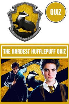 the harry potter quiz is shown with an image of two men in front of them