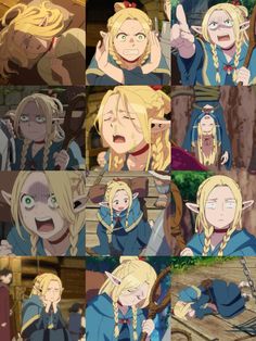 the many faces of an anime character