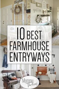 the top 10 best farmhouse house entryways for fall and winter decorating ideas that are easy to diy