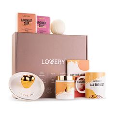 the luxury gift box contains three items including an egg, soap, and lotion