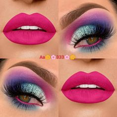 80s Neon Makeup, Airfield Photoshoot, Pink 80s Makeup, 80 Makeup 80s Party, 70 Makeup 1970s Make Up, 80’s Make Up, Blue And Pink Makeup Looks, 80s Make Up, 80s Makeup Looks Eyeshadows