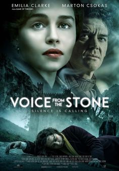 a movie poster for voice from the stone with an image of a woman lying on the ground