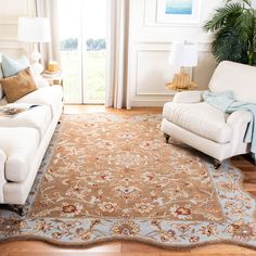 safavieh clearance heritage hg821a beige rug Off White Couch, Nailhead Headboard, White Couch, Blue Wool Rugs, Velvet Upholstered Bed, Power Reclining Loveseat, White Couches, Rugs And Mats, Rugs Size