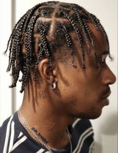 Box Braid For Men, Small Box Braids Men, Box Braids For Men Short Hair, Hair Twist Curls, Box Braids Men, Cornrow Braids Men, Mens Twists Hairstyles, Hair Twists Black, Short Hair Twist Styles