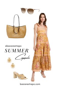 This beachy capsule wardrobe is perfect for packing light on your summer vacation and it’s going to make packing a carryon, a breeze. I love putting together capsules that can be dressed up or down, and I always include accessories to help you make each look unique. It’s also the perfect season for dresses and I'm going to be including my favorites for you today. Beach Outfits, Beach Capsule Wardrobe, Beach Capsule, Beach Attire