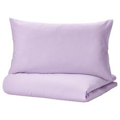 the lavender sheet set is folded up and ready to be used as a pillowcase