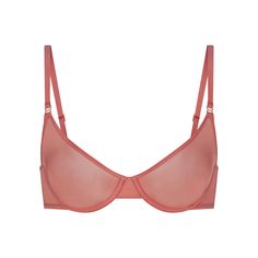 JELLY SHEER UNLINED SCOOP BRA | TERRACOTTA - JELLY SHEER UNLINED SCOOP BRA | TERRACOTTA Strap Bra, Lingerie Inspiration, Sheer Bra, Scooped Neckline, Unlined Bra, Streetwear Outfits, Bra Straps, Fancy Outfits, Underwire Bra