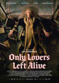 the poster for only lovers left alive, which features an image of a woman surrounded by boxes