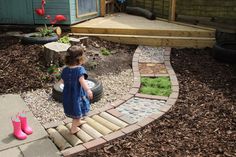 Outdoor Play Spaces, Outdoor Play Areas, Kids Outdoor Play, Natural Playground, School Garden