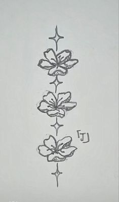 an artistic drawing of flowers on a white background with the word love written below it
