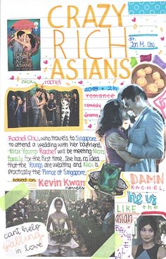 a collage of photos and words with the caption'crazy rich asians '