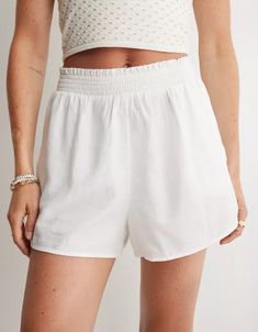 Aerie Pool-To-Party Linen Blend High Waisted Short Women's Jeans, Diy Artwork, Aerie Outfit, Linen Shorts Women, 2024 Wishlist, Summer Linen, Linen Shorts, New Love, Diy Art