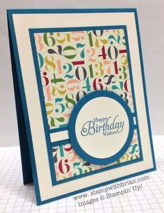 a birthday card with numbers on it