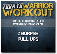 the poster for today's warrior workout