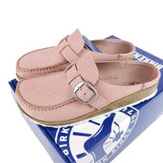 Birkenstock Buckley Embossed Nubuck Leather Semi-Open Clogs Brand New With Box Color Soft Pink Narrow Fit Please Contact Us With Any Questions Prior To Purchase. Thank You! Thank You For Shopping At Cozy Bargains!! Clogs, Emboss, Birkenstock, Birkenstock Buckley, Birkenstock Pink, Box Color, Birkenstock Shoes, Nubuck Leather, Soft Pink