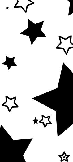 black and white stars flying in the air