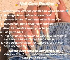 Pinterest: thequeensamm ‼️ Coconut Oil Massage, Nail Care Diy, Nail Routine, Old Nail Polish, Beauty Hacks Nails, Nail Care Routine, Nail Care Tips, Baddie Tips, Skin Care Solutions