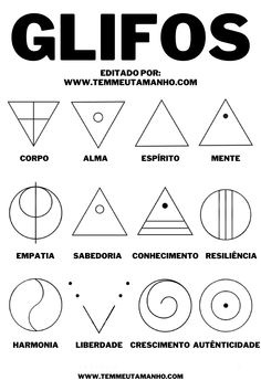 an image of different types of shapes and sizes in the form of letters that spell out glifos