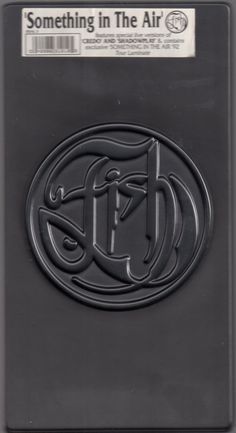 something in the air logo is shown on a black plastic case for an electronic device