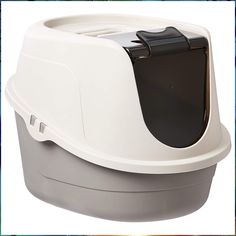 Amazon Basics No-Mess Hooded Cat Litter Box (Various Sizes) Litter Box Furniture, Gato Grande, Small Animal Supplies