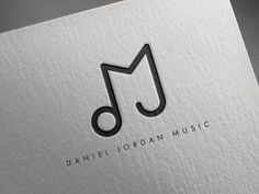 a white and black logo for a music company