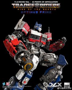 a poster for the movie optmus primes, with an image of a robot