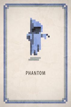 a minimalist movie poster for the film phantatom, designed in blue and white