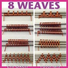 the instructions for how to make 8 weaves with an electric wire and copper foil