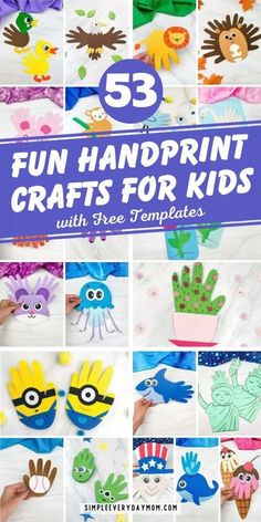 There’s nothing sweeter than making handprint crafts for kids to preserve your children’s little hands forever! Over the last year or so we here at Simple Everyday Mom have made several different kids projects using kids’ hands and we’ve loved each and every one of them. These easy handprint kids crafts make a great keepsake for parents and grandparents and can be done with babies, toddlers, preschoolers, and beyond! From summer handprint crafts to christmas handprint crafts.