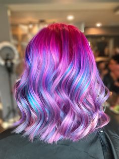 Colourful Hair, Balayage, Dyed Hair Aesthetic, Cyberpunk Color, Color Hair Ideas, Hot Pink Hair, Peekaboo Hair, Cute Hair Colors