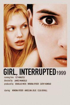 a movie poster for girl interrupted 1989 with two women and one man's face
