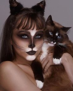 Calico Cat Makeup, Realistic Cat Makeup, Cat Make Up, Animal Makeup Looks, Coffee Eyeshadow, Cat Makeup Look, Chat Makeup, Coffee Palette