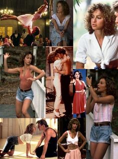 many different pictures of women in short shorts and shirts, including one woman with her arms around the other