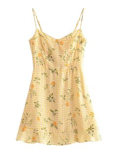 Lemon Zest //Dress Couture, Lemon Print Outfit, Printed Yellow Dress, Campus 00, Lemon Print Dress, 00s Style, Aesthetic Baby, Campus 00s, Dress Cake