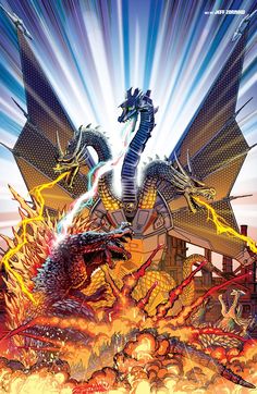 Mecha King Ghidorah, Godzilla Vs King Ghidorah, King Ghidorah, Godzilla Comics, Godzilla Wallpaper, Kaiju Art, Kaiju Monsters, Giant Monsters