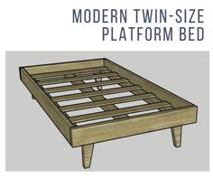 Please be aware this listing is for a digital PDF download and no physical item will be sent! Want to build a platform bed to get your mattress off the floor? This bed is sleek and modern. This is the plans for the TWIN sized. We also sell FULL, QUEEN and KING sized plans in our shop, and we have a bundle!  This bed is built using a Kreg Jig pocket hole jig making it a very beginner-friendly woodworking project.  To build this bed you will need: a saw (most any power saw will work), a sander, a kreg jig pocket hole jig, and a drill.  FINAL DIMENSIONS: 42" wide, 78" long, 14.5" high Your plans will be available to download as soon as you've completed your purchase. Please contact me with questions prior to purchase. No returns or exchanges. HOW IT WORKS Files are instant Download, available Build A Platform Bed, Platform Bed Plans, Bed Woodworking Plans, Power Saw, Modern Platform Bed, Pocket Hole Jig, Kreg Jig, Pocket Hole Screws, Bed Plans