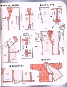 the instructions for an apron and shirt are shown in this paper cut - outs pattern