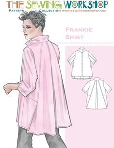 a women's coat and top sewing pattern from the sewing workshop, featuring an image of