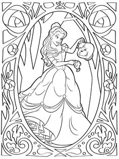 the princess from disney's sleeping beauty coloring page for adults and children to color