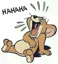 an image of a cartoon dog with its mouth open and the words laughin'on it