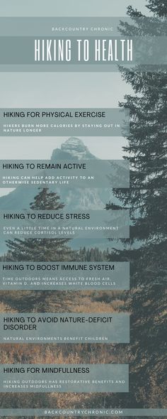 a poster with the words hiking to health on it