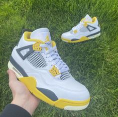 Air Jordan 4 Retro Vivid Sulfur |Aq9129-101| Size 8 Men Or 9.5 Women Brand New With Box No Lid 100 Percent Authentic Ship The Same Business Day Sku009 Fire Shoes, Pretty Shoes Sneakers, Jordan Shoes Retro, Shoes Retro, Retro 4, Jordan 4 Retro, Shoes Air, Cute Nike Shoes, Air Jordan 4