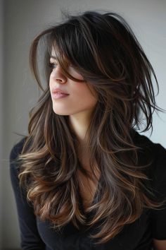 Layered long locks with bangs frame the face beautifully! Here are 49 ideas featuring the most  flattering long hairstyles with layers and fringe for 2024. 👆 Click for more ideas！ Female Haircuts Long, Long Hair Lots Of Layers, Locks With Bangs, Face Framing Layers Long Hair With Bangs, Bangs Long Hair Round Face, Layered Hair With Curtain Bangs, Curtain Bangs Ponytail, Long Hairstyles With Layers, Long Layered Hair With Bangs