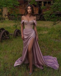 Prom Dress Split, Champagne Orange, Sexiest Dresses, Purple Evening Gowns, Lavender Sky, Split Prom Dresses, Pink Dusty, Green Sage, Lilac Lavender