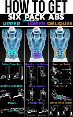 how to get six pack abss with the upper and lower absorption exercises