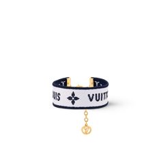 LOUIS VUITTON® - Lv Buddy Bracelet - Bleu Marine Alma Bb, Brass Trim, Trunk Bag, Spring Sandals, Wallet Pouch, Monogram Bag, Bracelet Collection, Wallet Chain, Modern Earrings